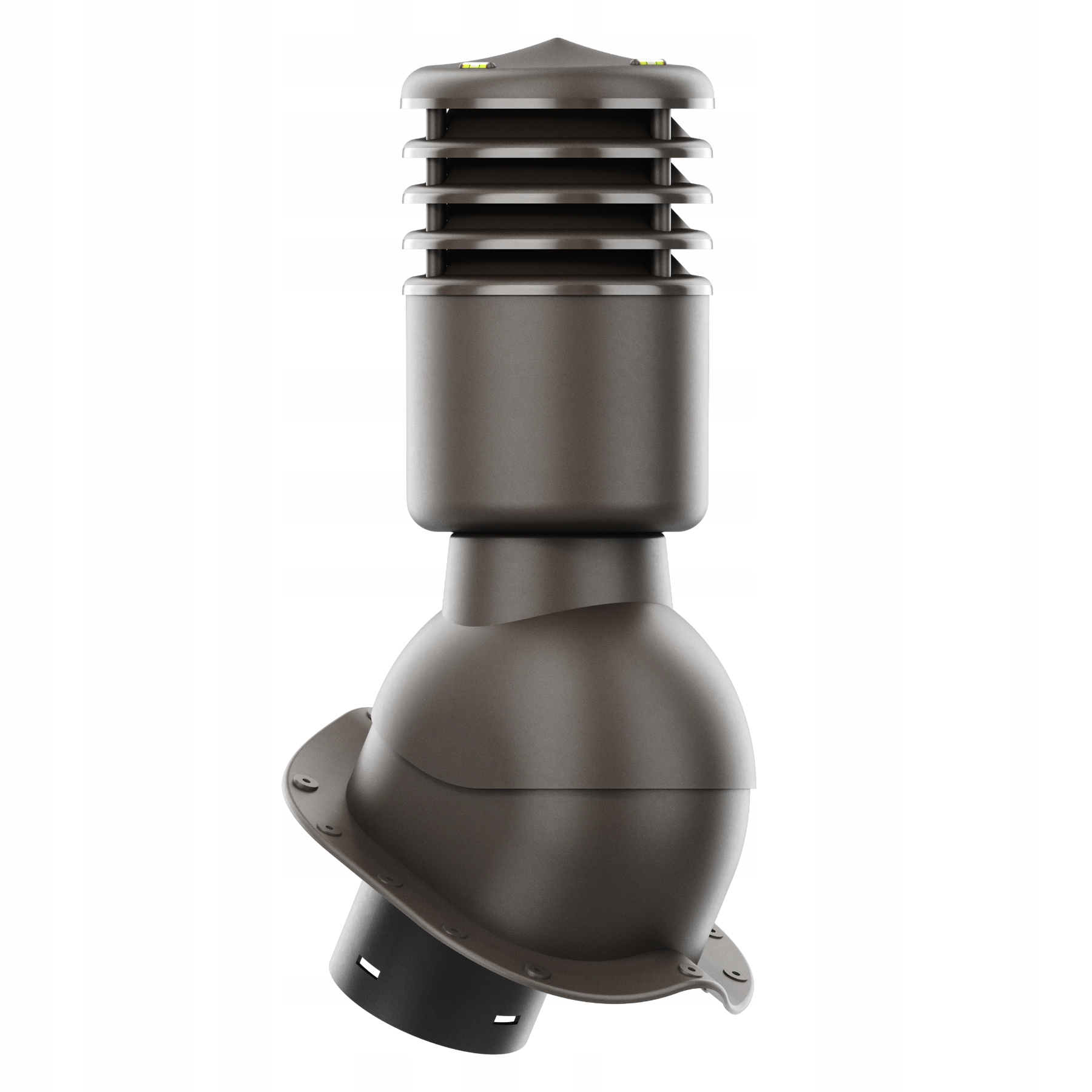 větrací komín Izolovaný Smart fi125 plechová střešní krytina Tmavě Hnědá 8019