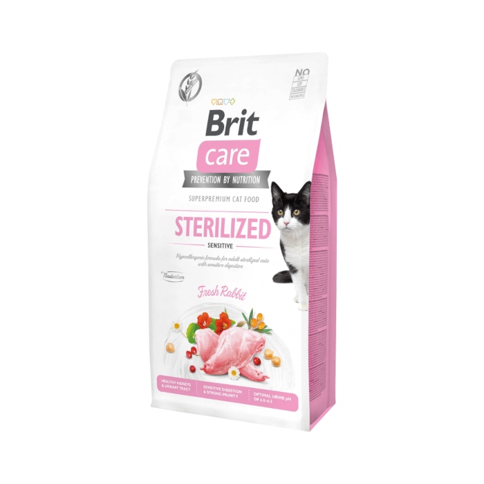 Levně Brit Care Cat Grain-Free Sterilized Sensitive s králíkem 2 kg