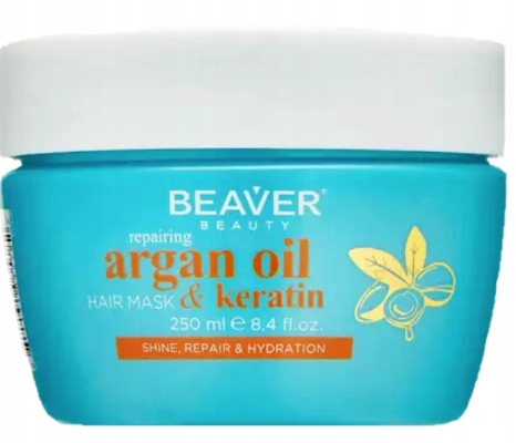 Beaver Herbal Argan oil & Keratin maska na vlasy 250 ml