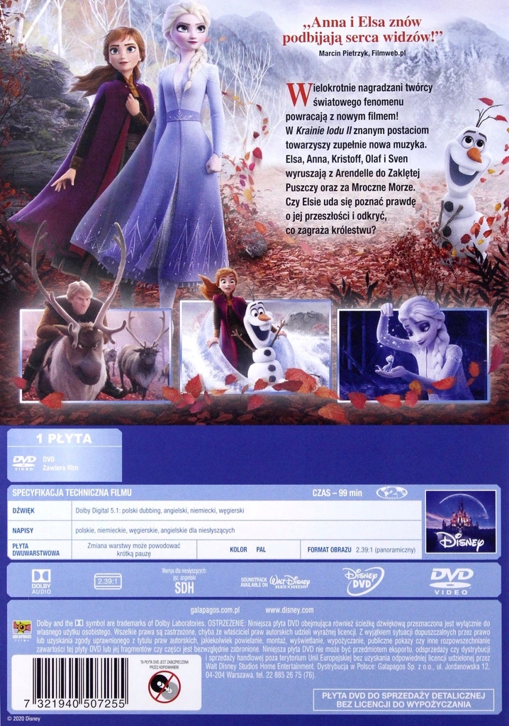 KRAINA LODU 2 (DISNEY) DVD FOLIA Gatunek dla dzieci