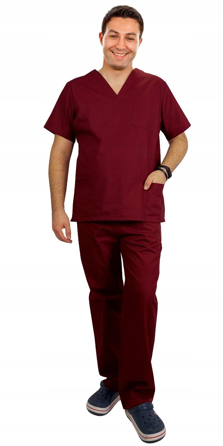 

Komplet medyczny męski Clinic bordowy roz.XL