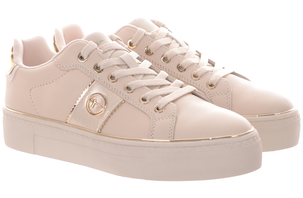 TAMARIS BEŻOWE DAMSKIE TRAMPKI SKÓRZANE BUTY SPORTOWE 39 Stan opakowania oryginalne