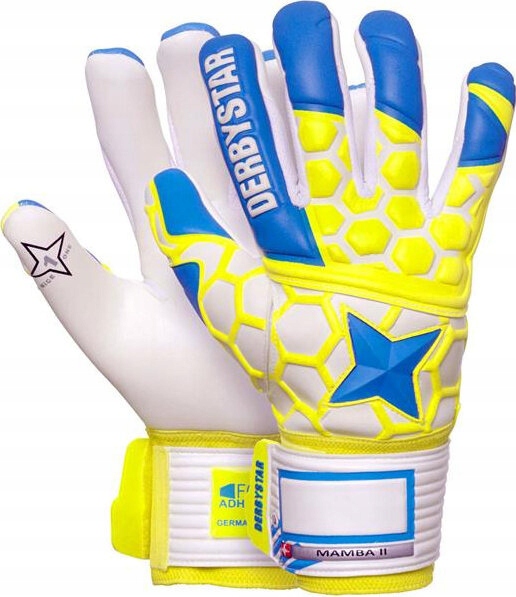 Brankářské Rukavice Derbystar Mamba II Modro-žluto-bílé 2524 vel. 8