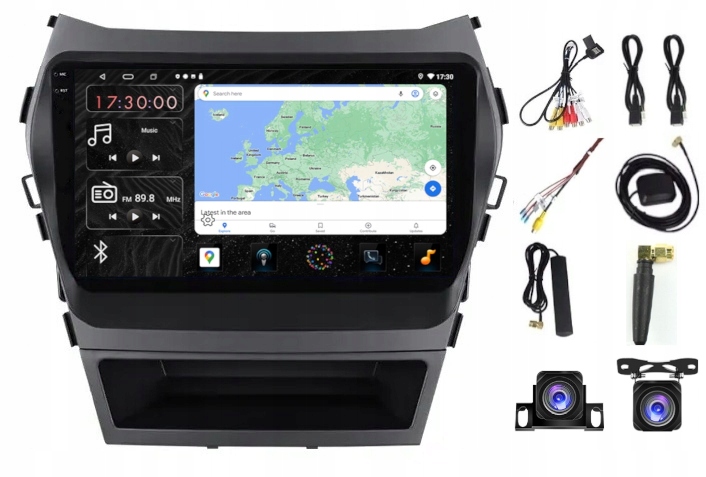Rádio Navigácia Carplay Android Hyundai Sante Fe IX45 13-17 4GB 64GB Sim