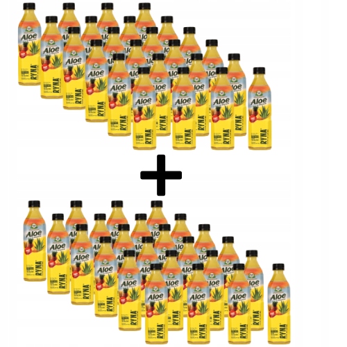 Ryna Aloevera Sok Ananasowy 500ML x 24 sztuki (kup 1 Zdobądź 1)