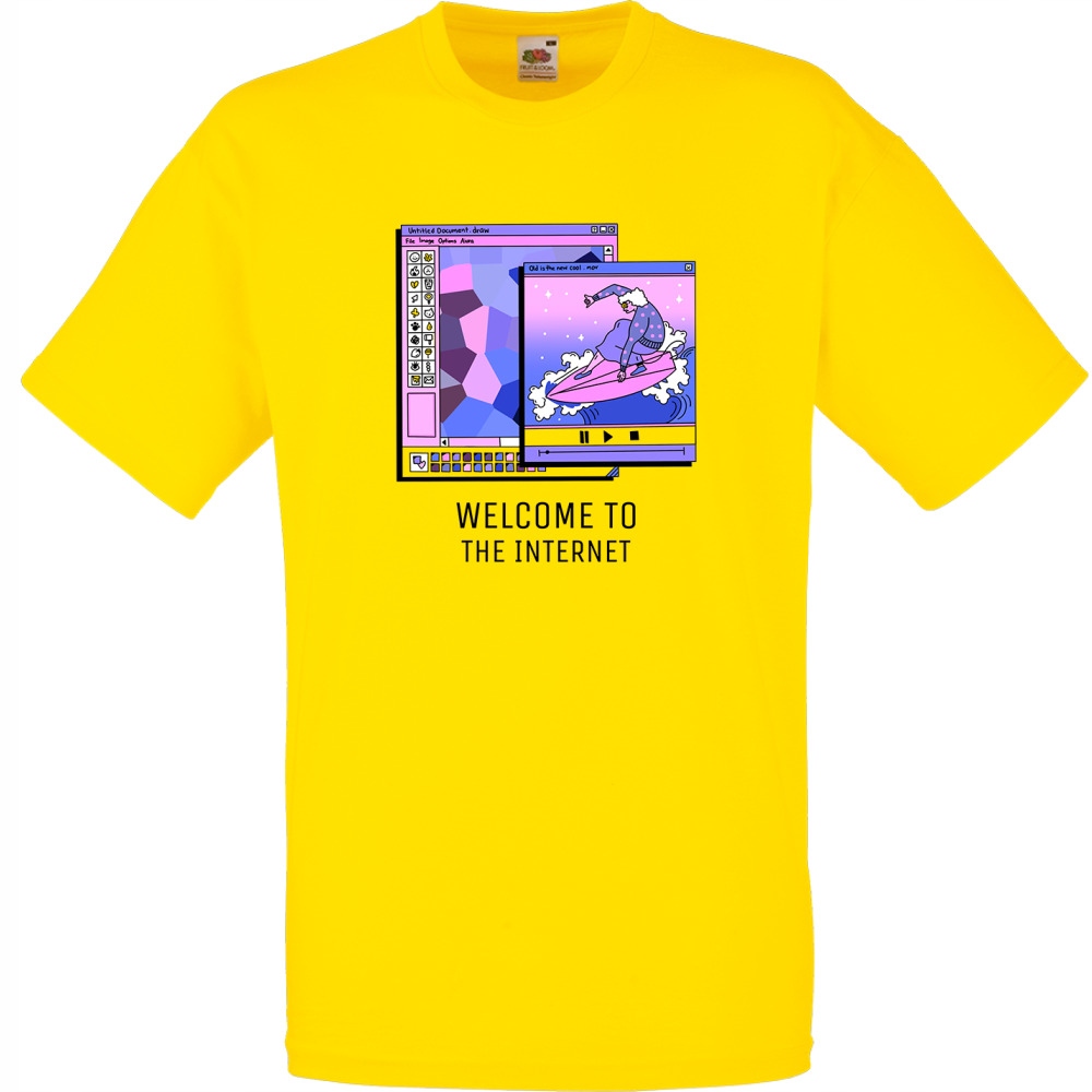 

Koszulka welcome to internet XL żółta jaskrawa