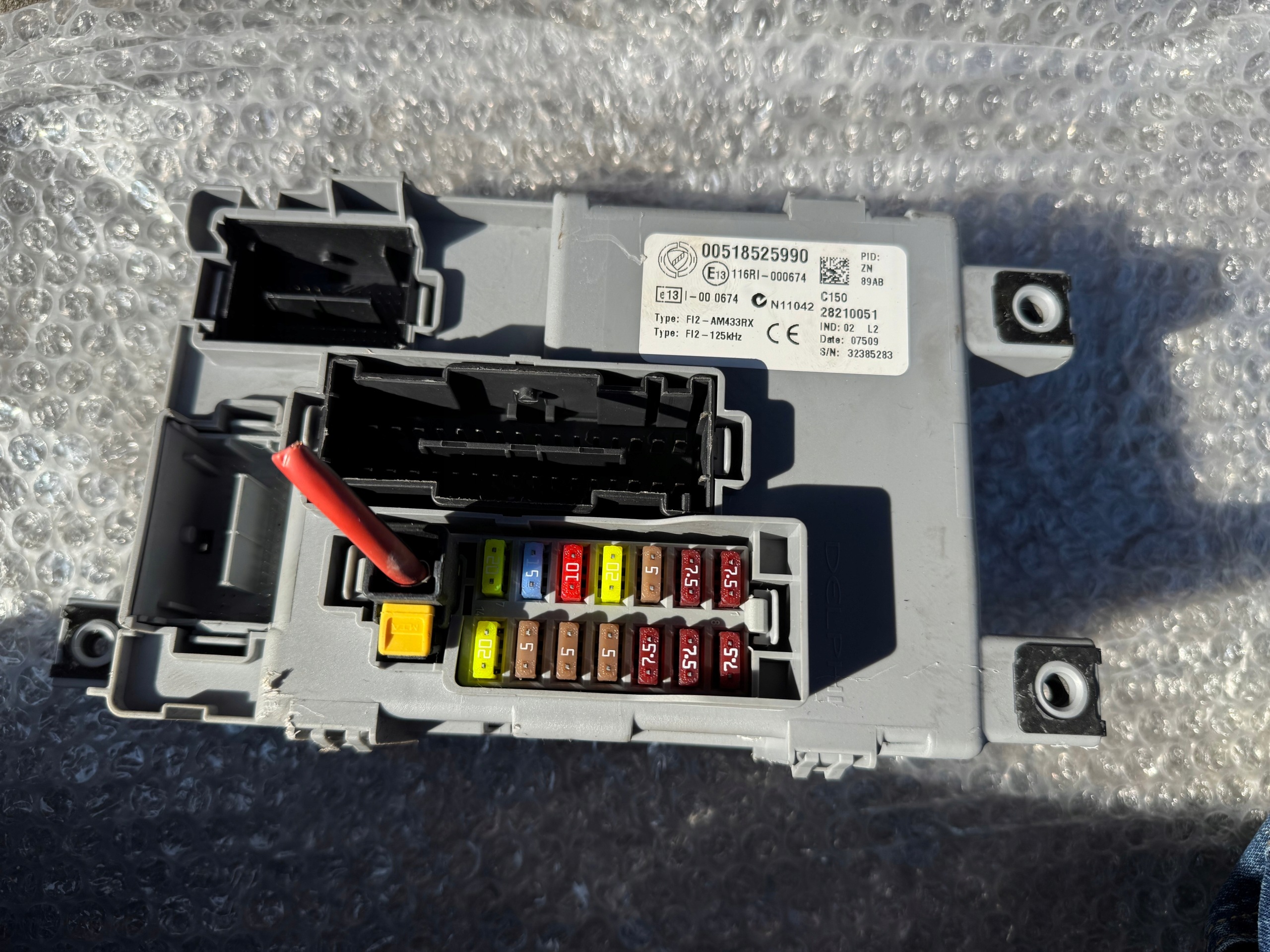 FIAT 500 module BSI control unit 00518525990