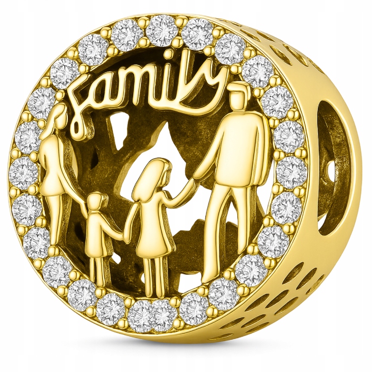 Zlaté přívěsky Rodina Family Matka s dítětem Maminka Family Stříbro 925