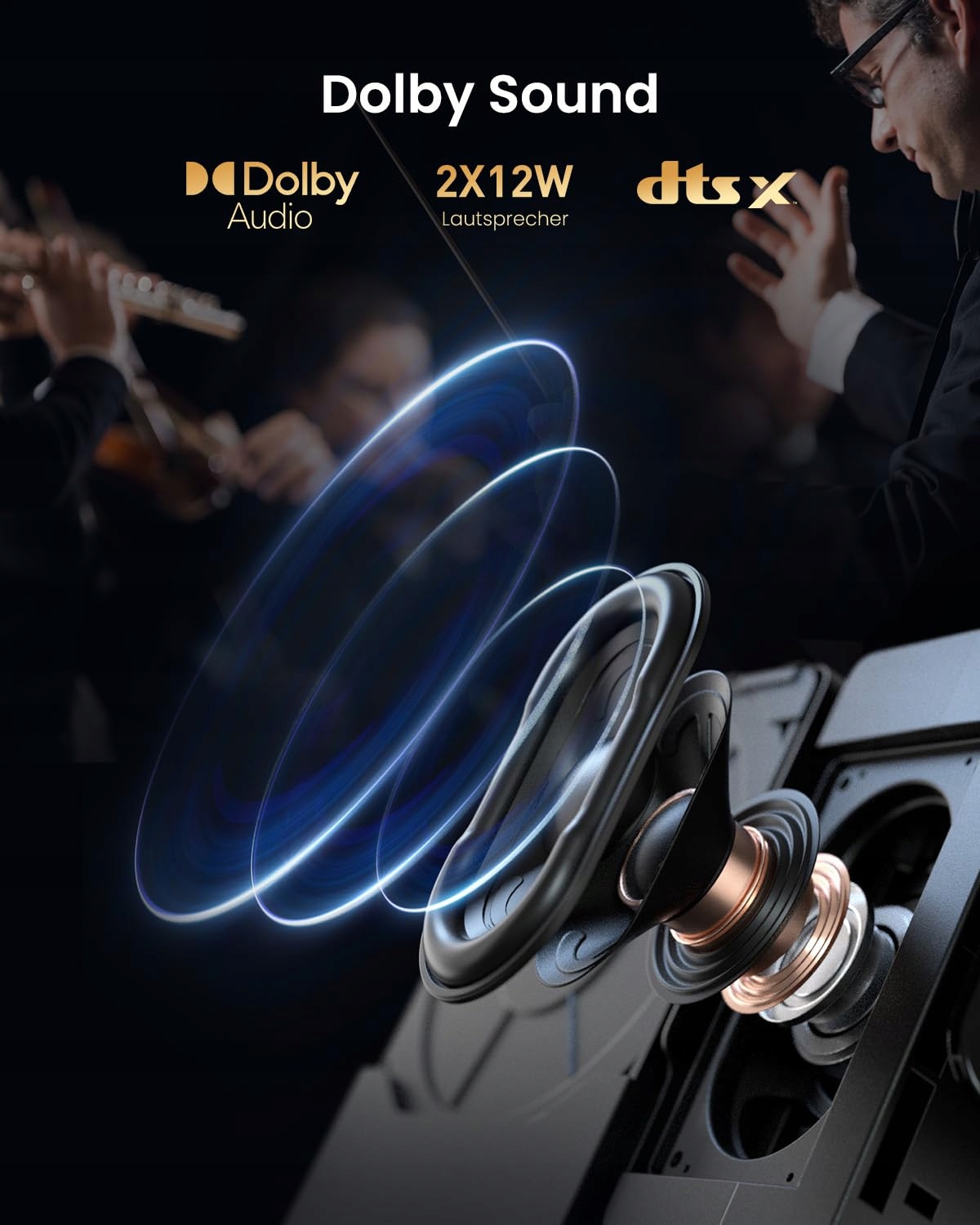 DANGBEI DBOX02 4K HDR10+ 2450 Lumen 200" Smart Netflix Dolby Audio — miniatura 4