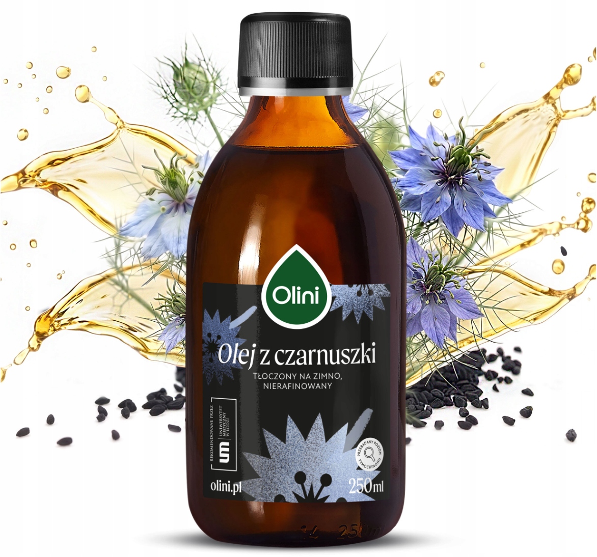 Olej z czarnuszki 250 ml, Olini