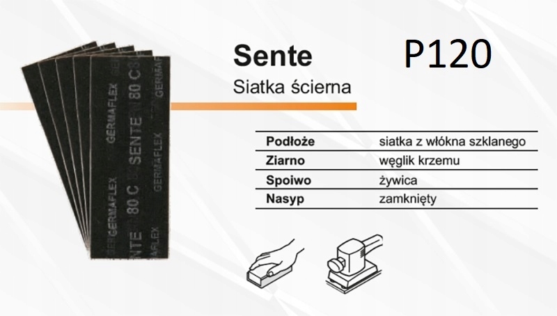 

Siatka Ścierna Do Gipsu Gładzi Tynku P120
