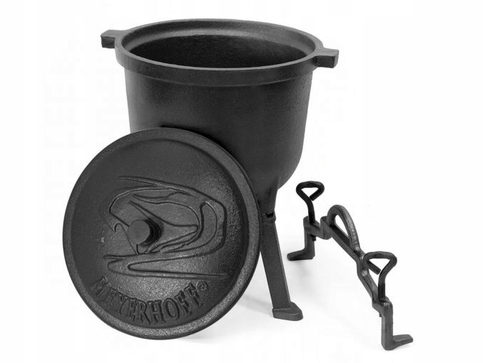 

Kociołek Żeliwny 8 L Pieczonki Garnek Myśliwski