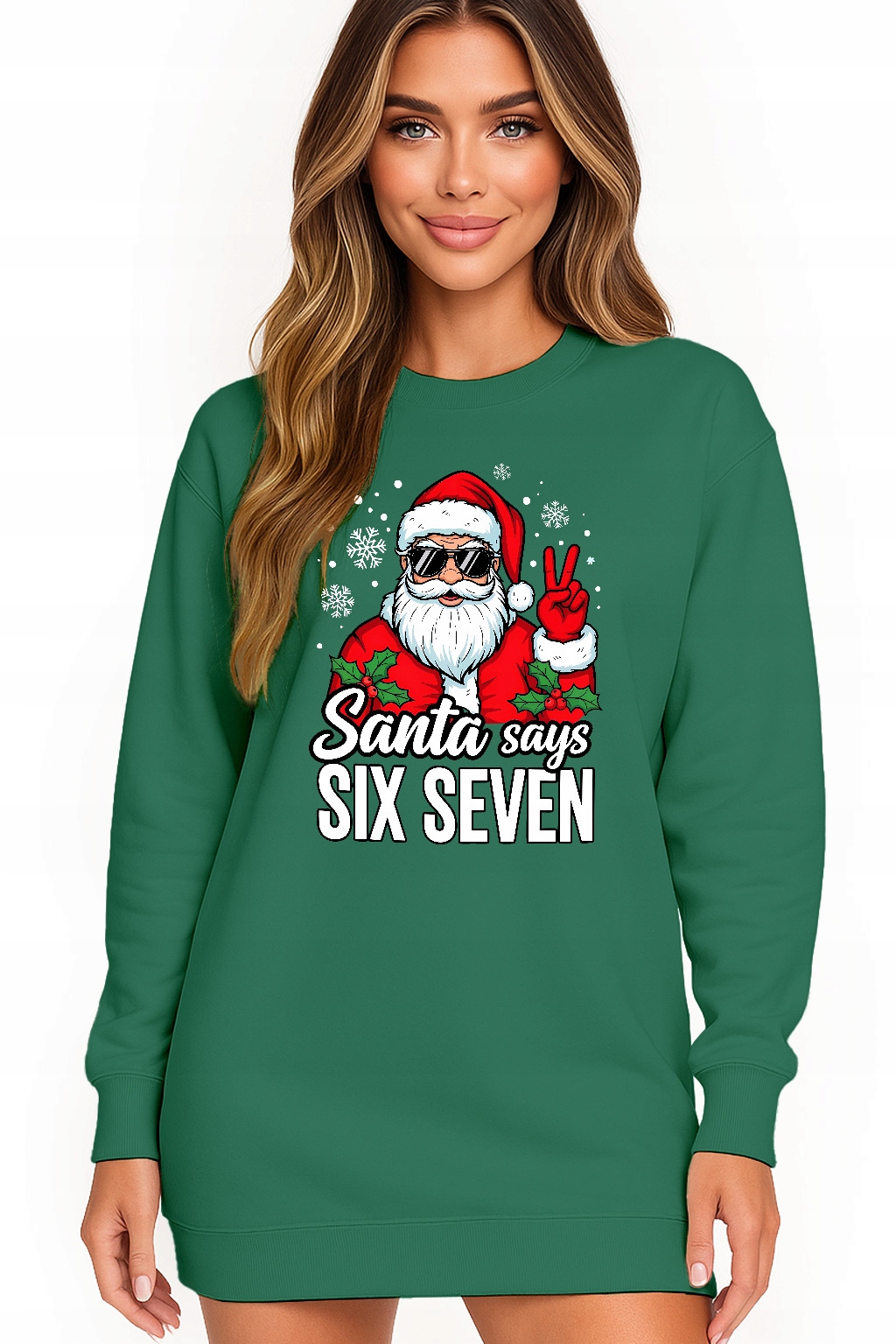 Mikina Vánoční Oversize Šaty Six Seven 67 Dárek K Vánocům XL