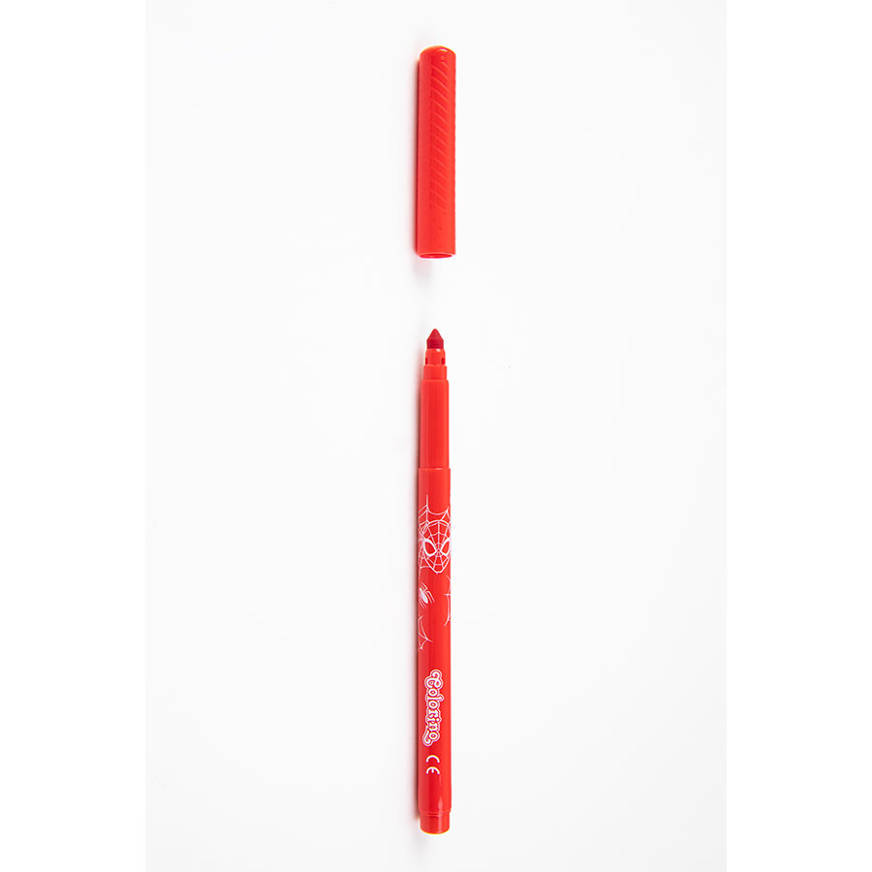 Komplet FLAMASTRÓW Szkolnych Mazaki dla Dziecka Szkolne PISAKI Spiderman Bohater / Bajka Inny