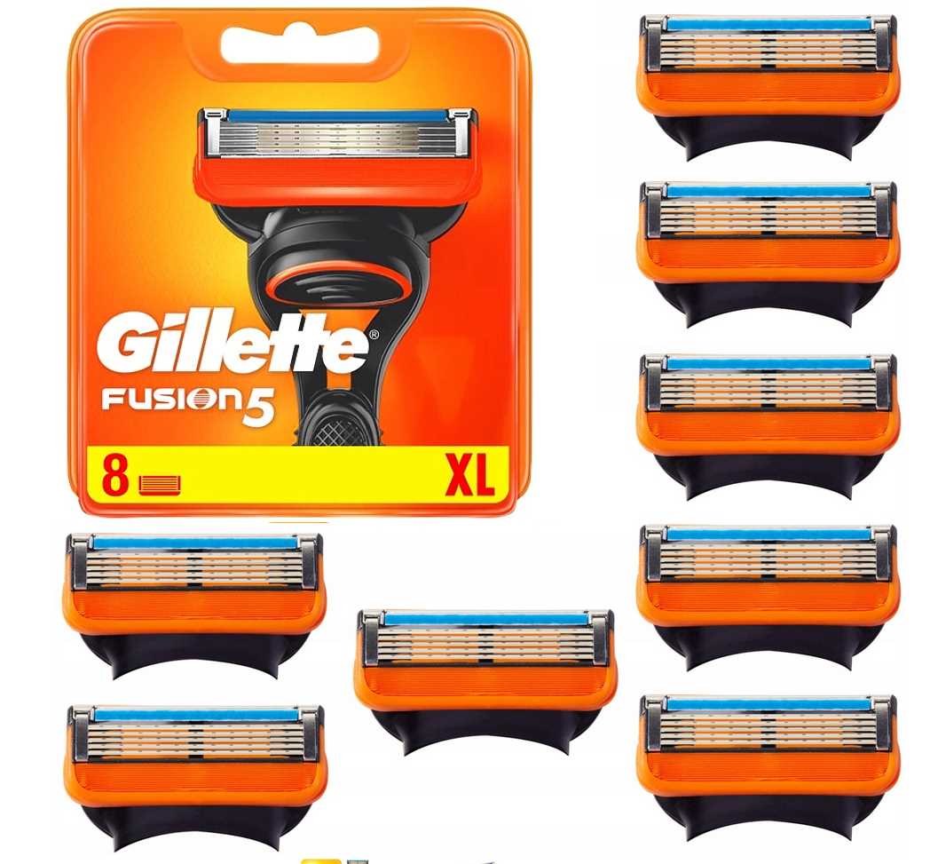 Vyměnitelné čepele pro strojky Gillette Fusion5 8 kusů v krabičce