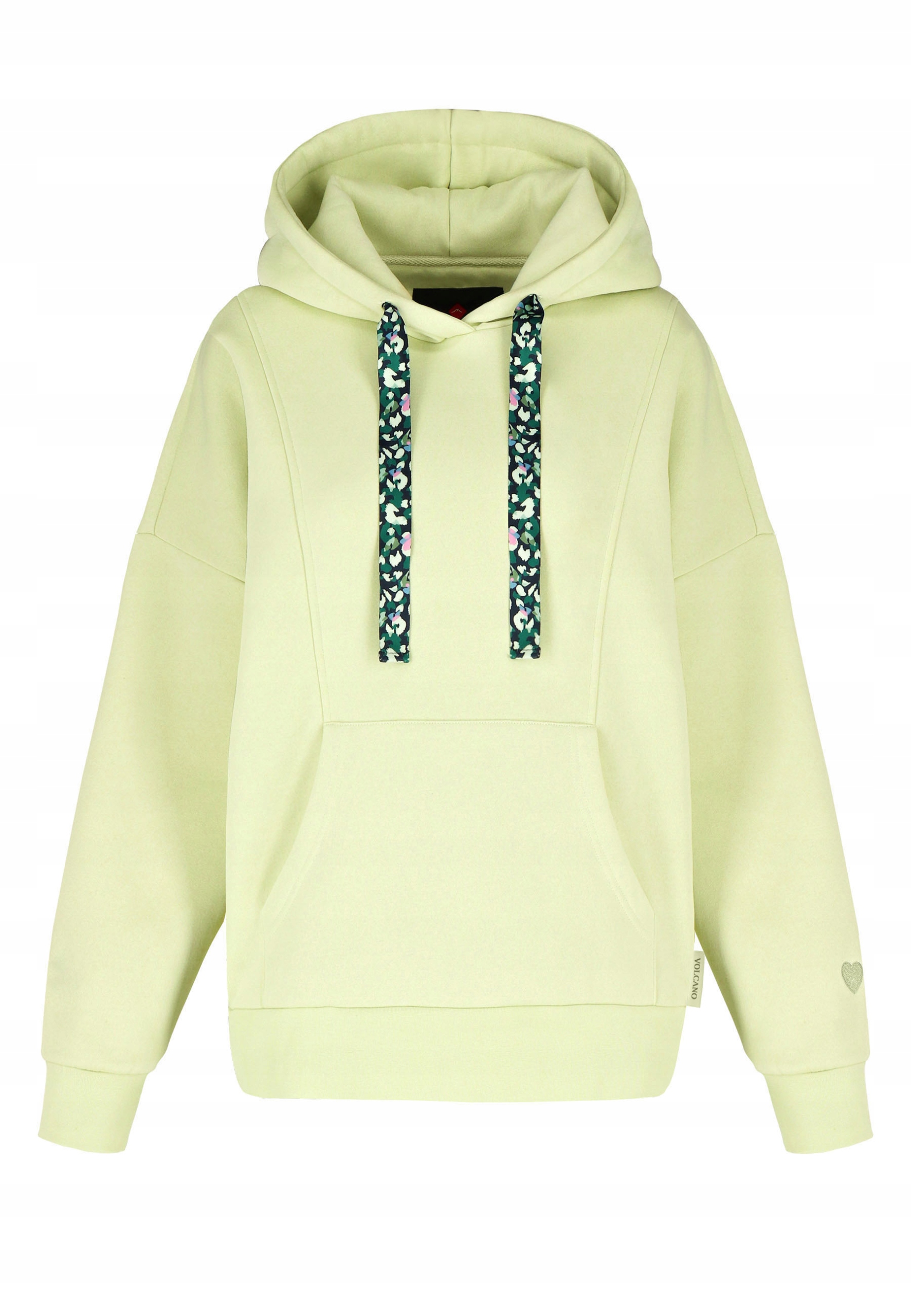 Damska Bluza Bawełniana Z Kapturem Limonkowa Volcano B-eleven S