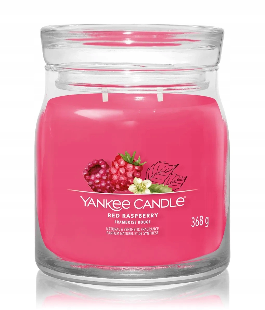 Yankee Candle Fruity Red Raspberry střední sójová svíčka s dvěma knoty 368 g