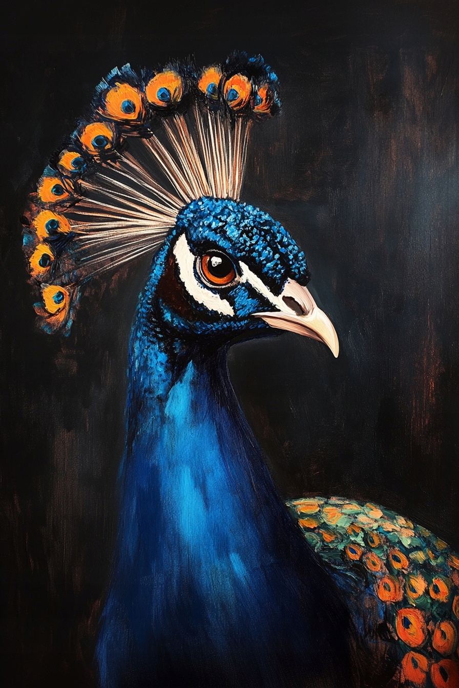 Obraz Na Plátně Canvas Příroda Portrét Pták Páv Královský 80x120
