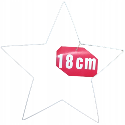 Biała gwiazda metalowa łapacz snów/makram 18cm