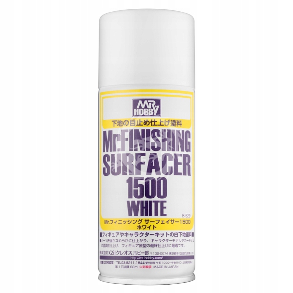 B-529 Mr.Finishing Surfacer 1500 White Mr.Hobby-Gunze Bílý podklad