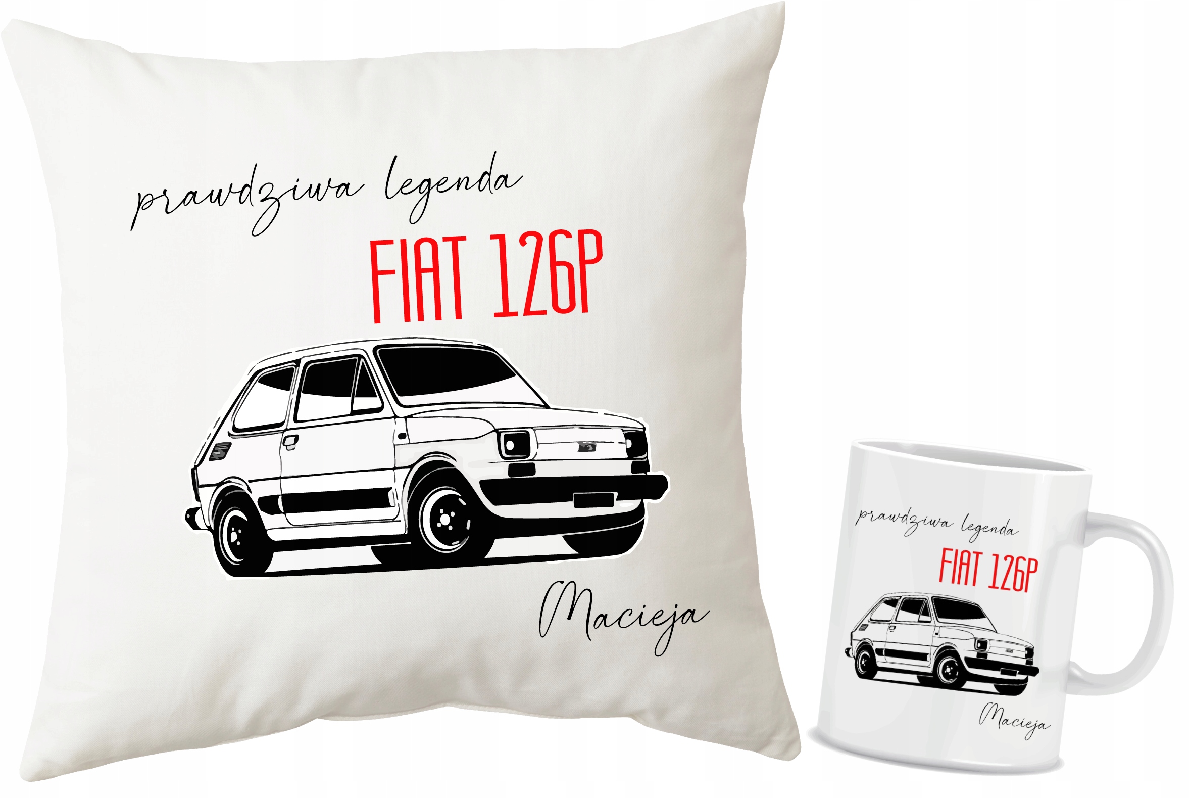 

Zestaw Poduszka Kubek Maluch Fiat 126p