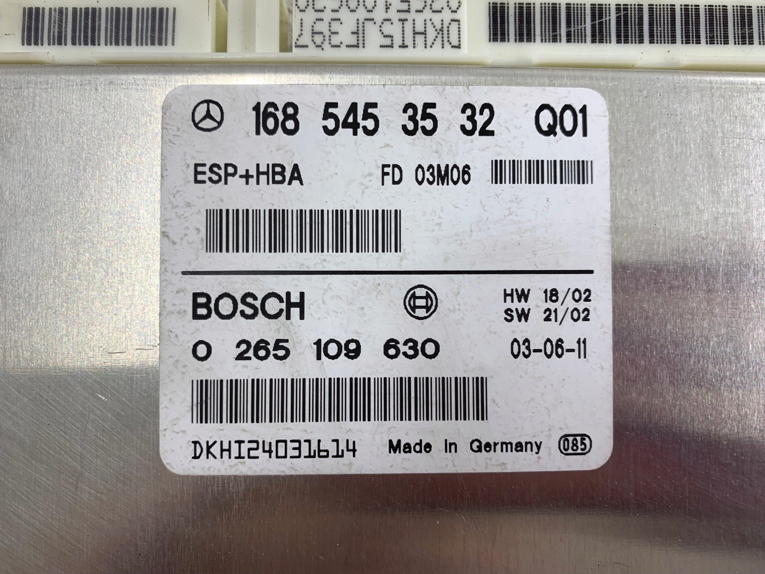 MERCEDES W168 1.7 CDI Bedienteil ESP 1685453532