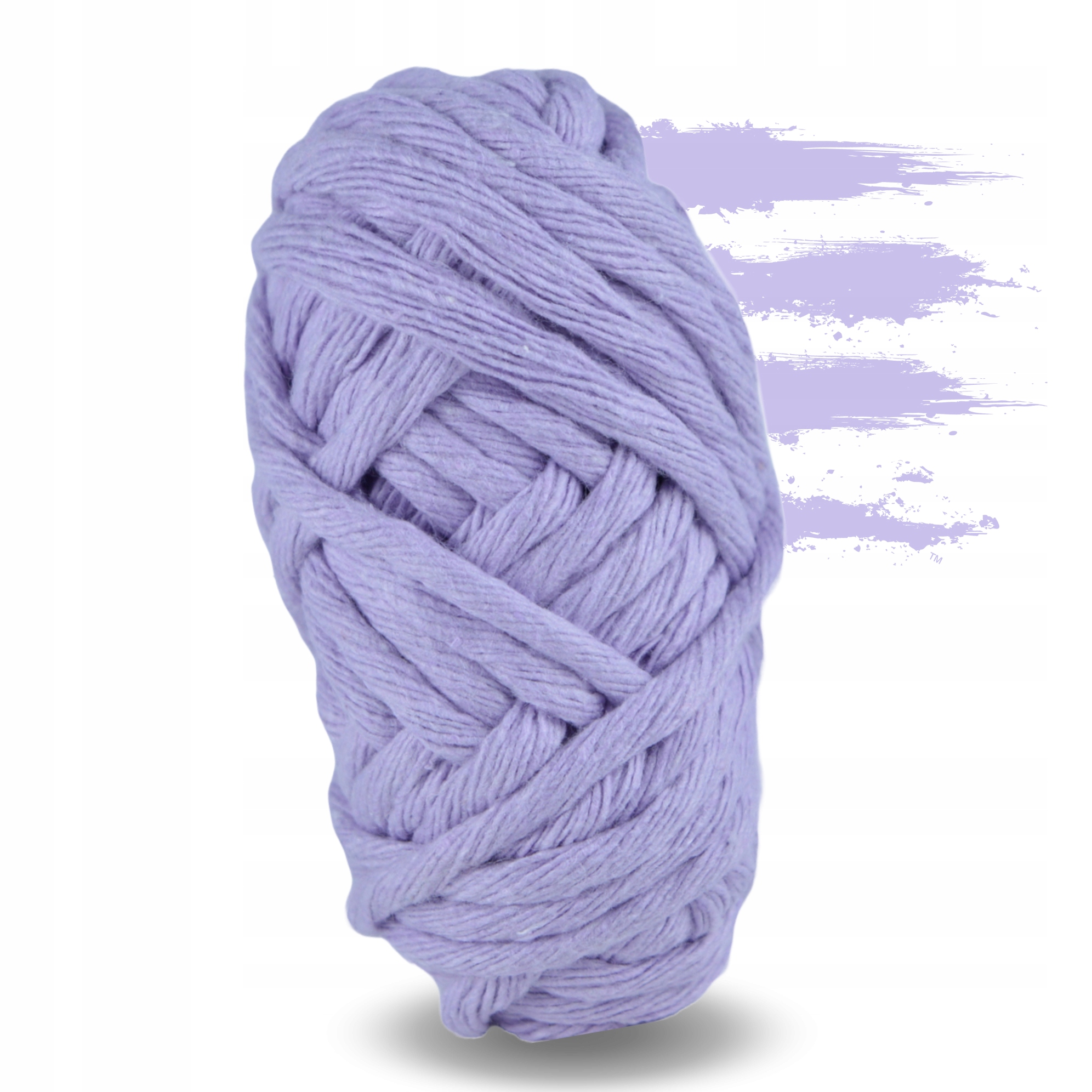 Sznurek do makramy bawełniany skręcany 5mm 10m fioletowy