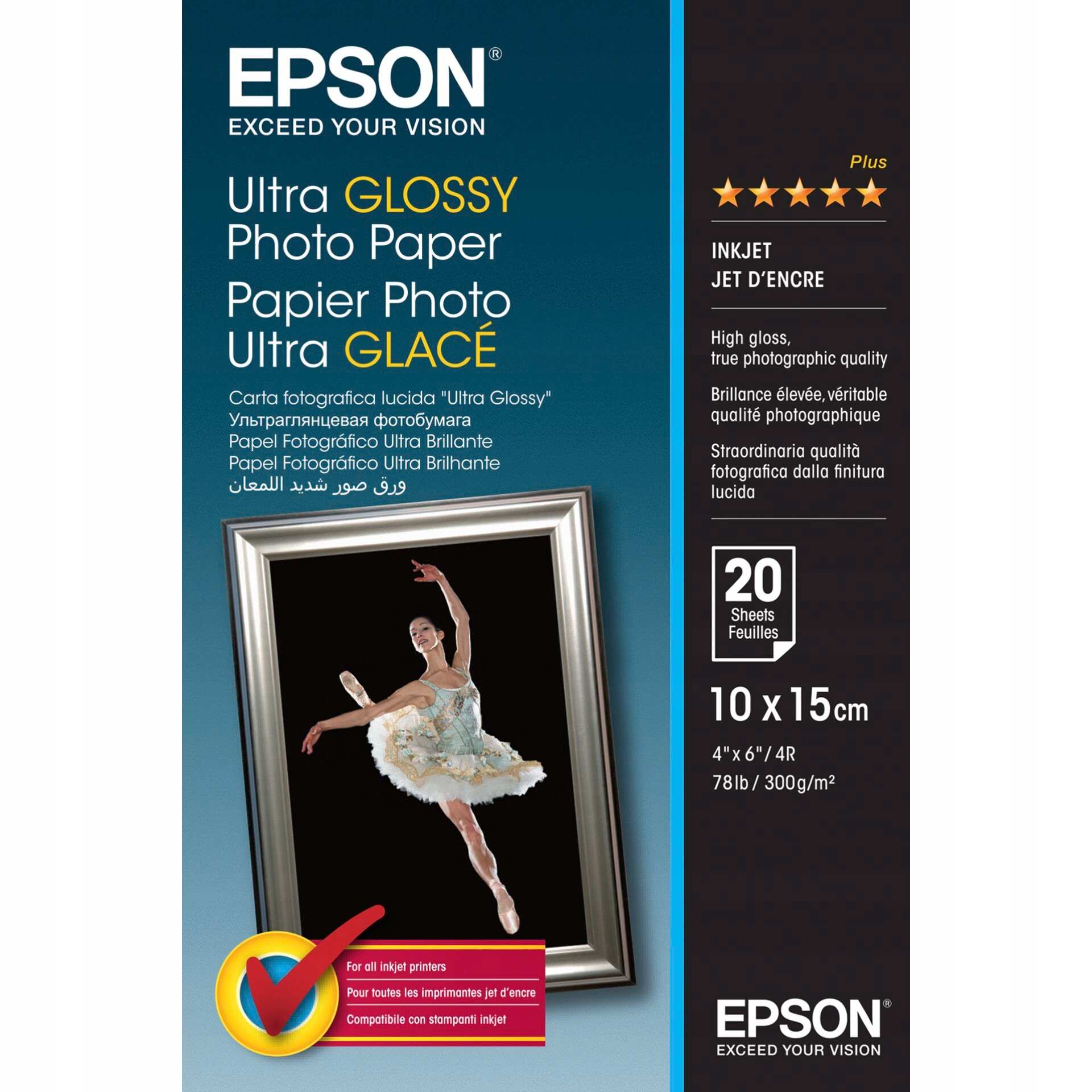 Papier fotograficzny Epson Ultra Glossy 10x15 cm, 20 szt., 300 g S 041926