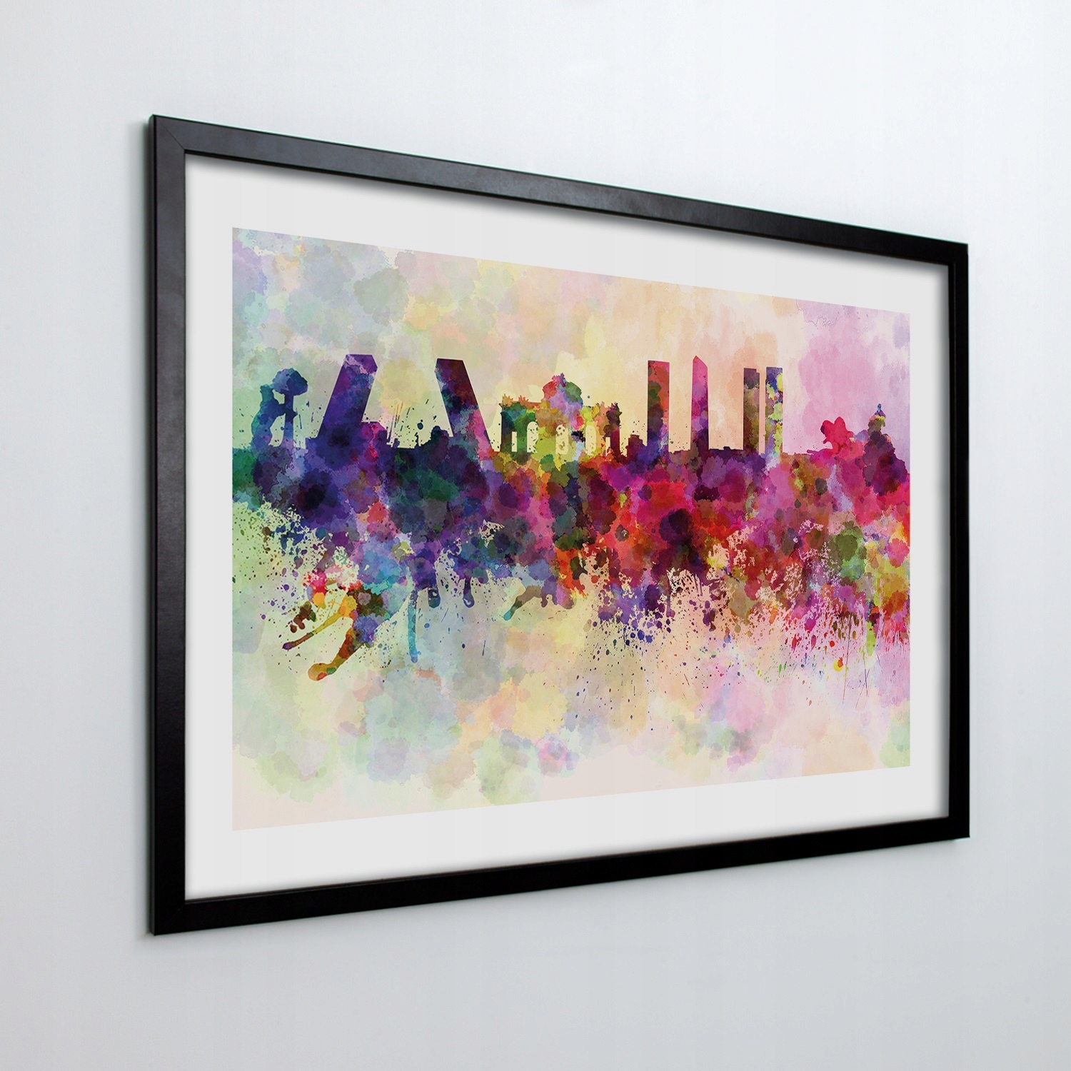 Obraz v rámu na zeď Madrid akvarel 70x50 cm