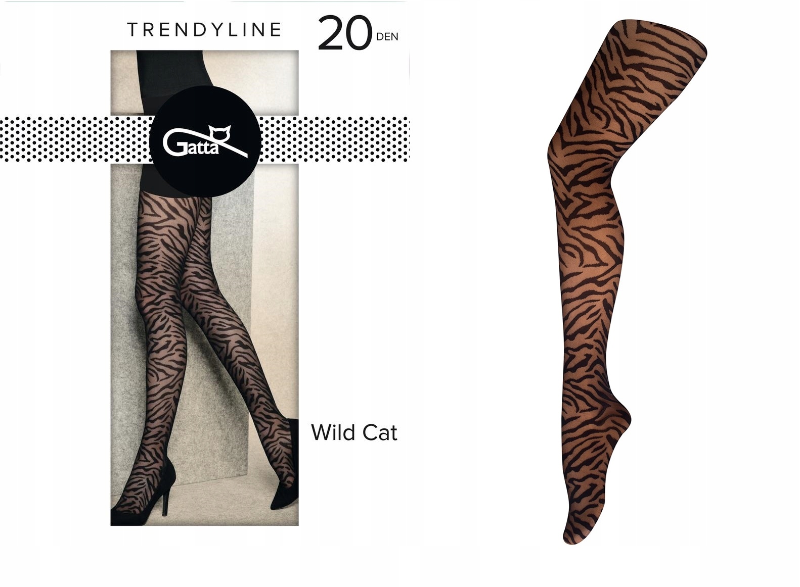 

Gatta Rajstopy Wild Cat 03 ROZ.3-M Nero Zebra