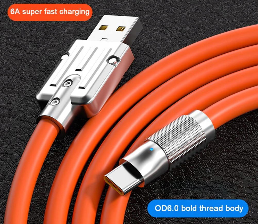 Kabel szybkie ładowanie QC USB Typ C 7,5W 1,5A 2m Wytrzymały Przewód USB C Prąd wyjściowy 3 mA