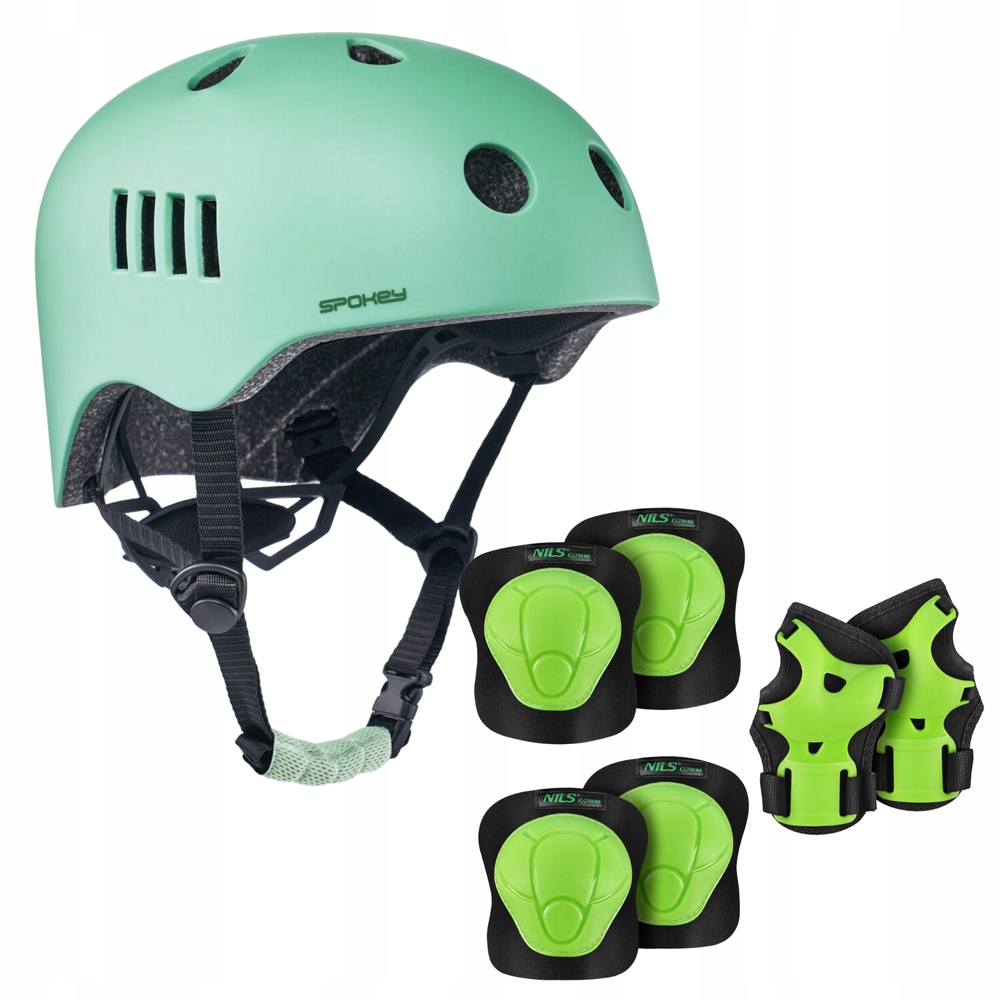 Kask Rowerowy Regulowany Na Rolki Rower Dla Dziecka 53-57cm Ochraniacze S