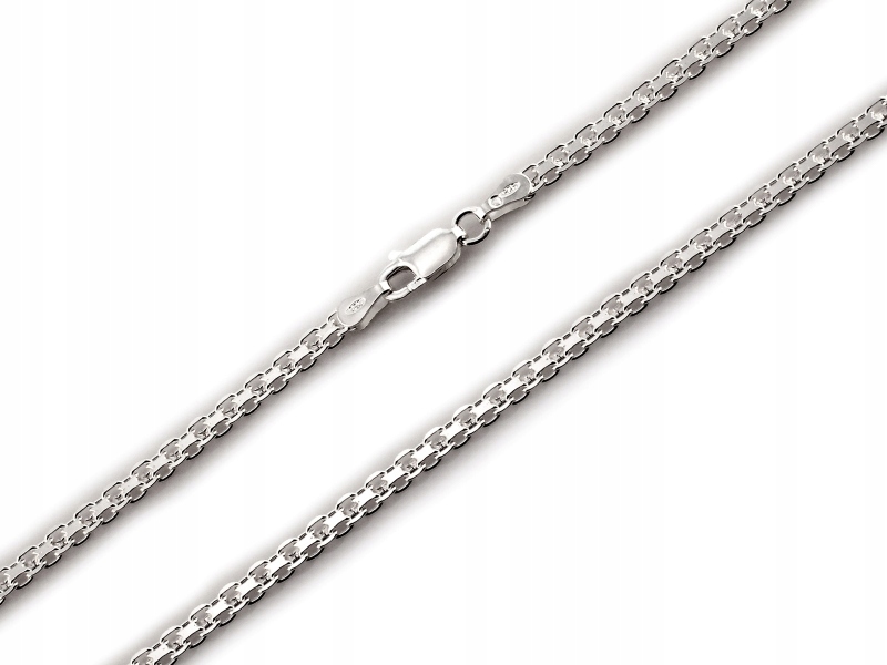 Elegantní stříbrný řetízek 925 bismarková vazba 4.18 g jako dárek, módní vazba