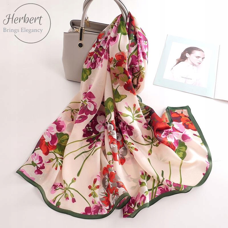 100% dámská hedvábná šála Dlouhé šály 180*65 cm