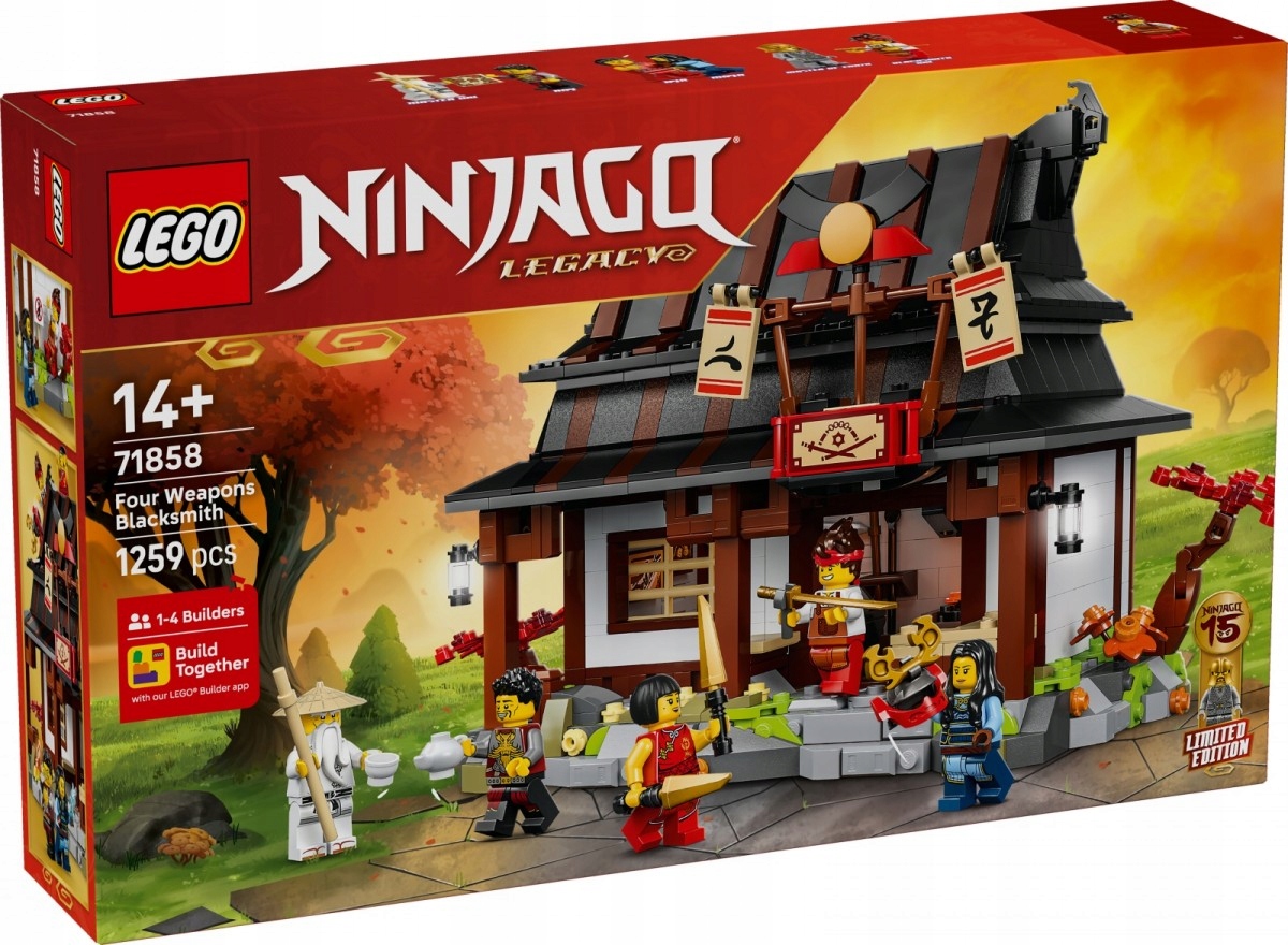 Lego Stavebnice Ninjago 71858 Kovárna Čtyři zbraně – 15. výročí