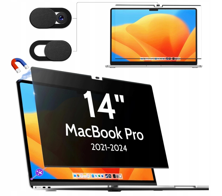 Magnetyczny filtr prywatności dla MacBooka Pro 14 cali
