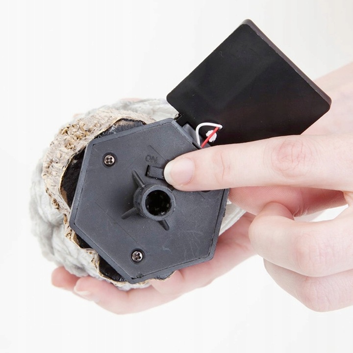 LAMPA SOLARNA OGRODOWA LED ZEWNĘTRZNA SOWA WBIJANA Kolor dominujący biały