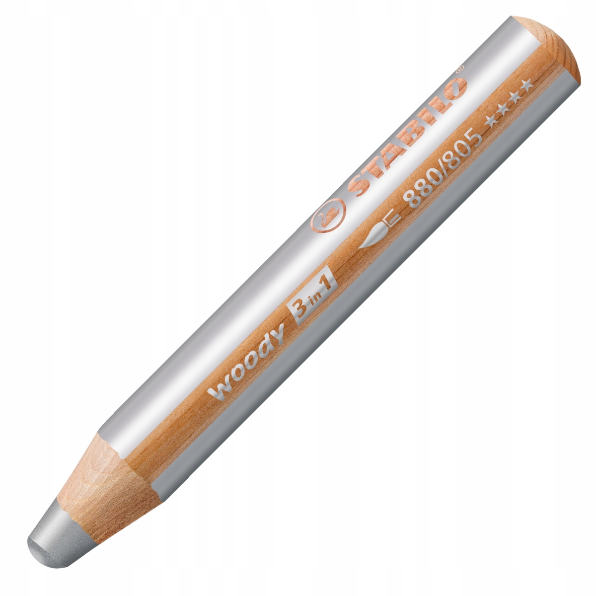 

Kredka Gruba XXL Stabilo Woody 3w1 Srebrna 880/805