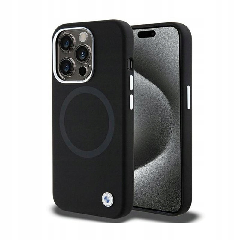 Bmw Signature Liquid Silicone MagSafe – Pouzdro pro iPhone 15 Pro Max (černé)