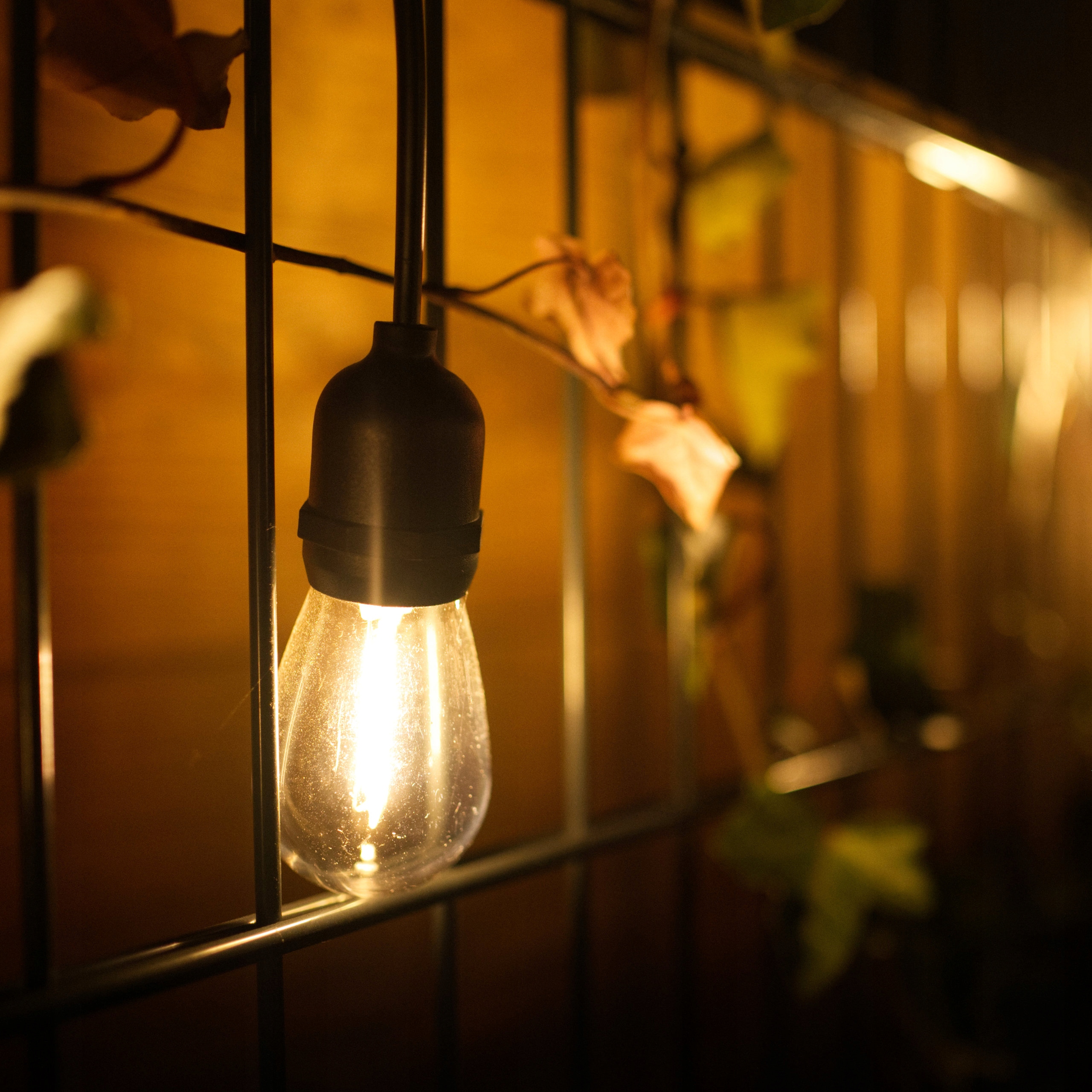 Girlanda Ogrodowa Świetlna 10m 10x Żarówki LED E27 Zewnętrzna Wodoszczelna Zasilanie sieciowe