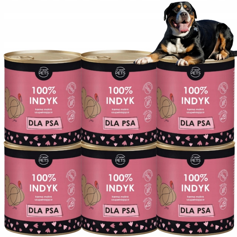 Levně Mokré Krmivo pro psy Barf Krůta 100% sada 850 g, 6 kusů