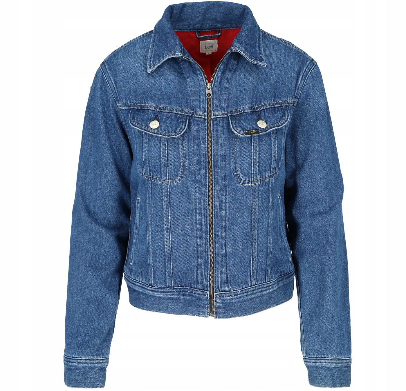 

Lee Zip Cropped Damska Kurtka Jeans Z Podszewką M