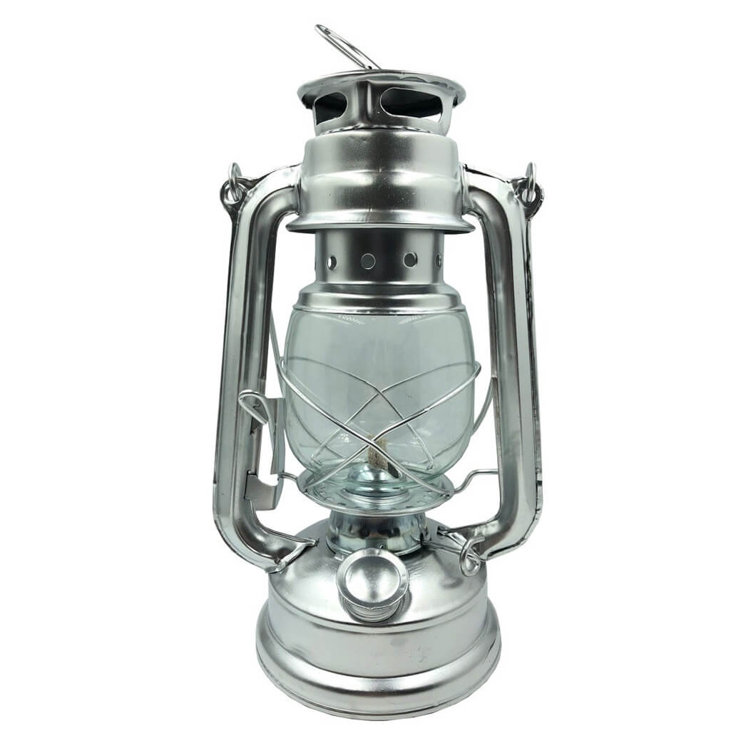 

Lampa Naftowa Ogrodowa Wisząca Srebrna 24cm Knot