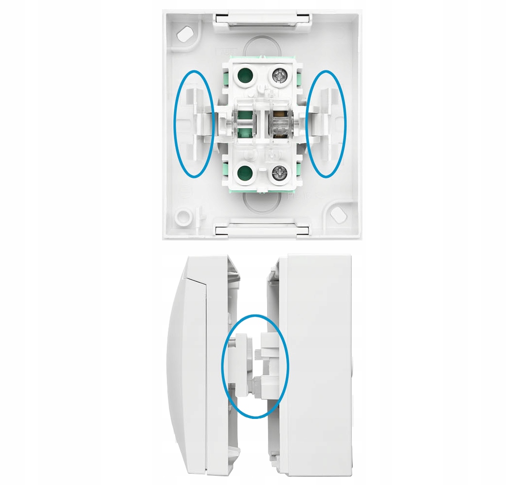 SIMON AQUACLICK Gniazdo pojedyncze IP44 natynkowe Typ gniazda Gniazdo