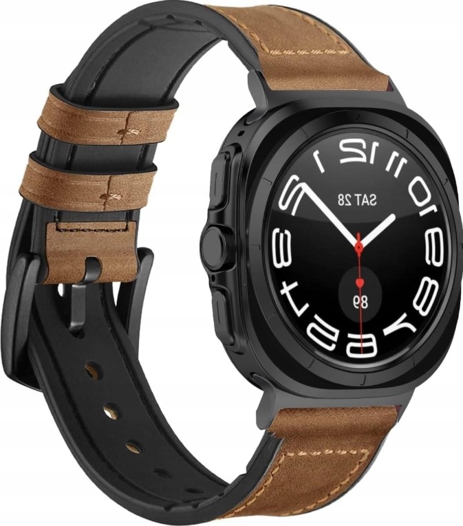 Pasek Skórzany Retro Styl Do Samsung Galaxy Watch Ultra 8 47MM 2025