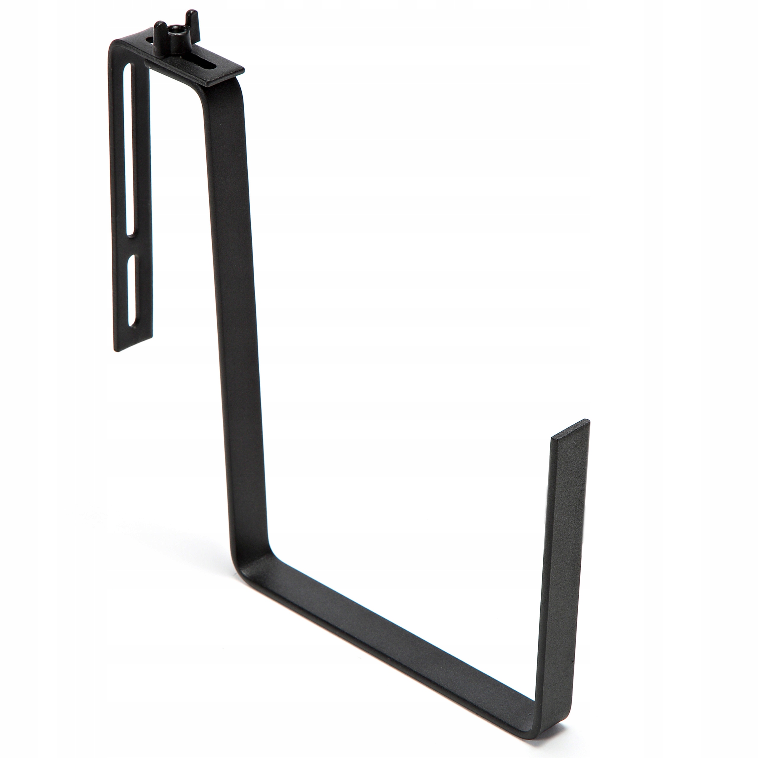 UCHWYT REGULOWANY HAK METALOWY DO SKRZYNKI BALKONOWEJ BEGONIA CZARNY Kolor czarny