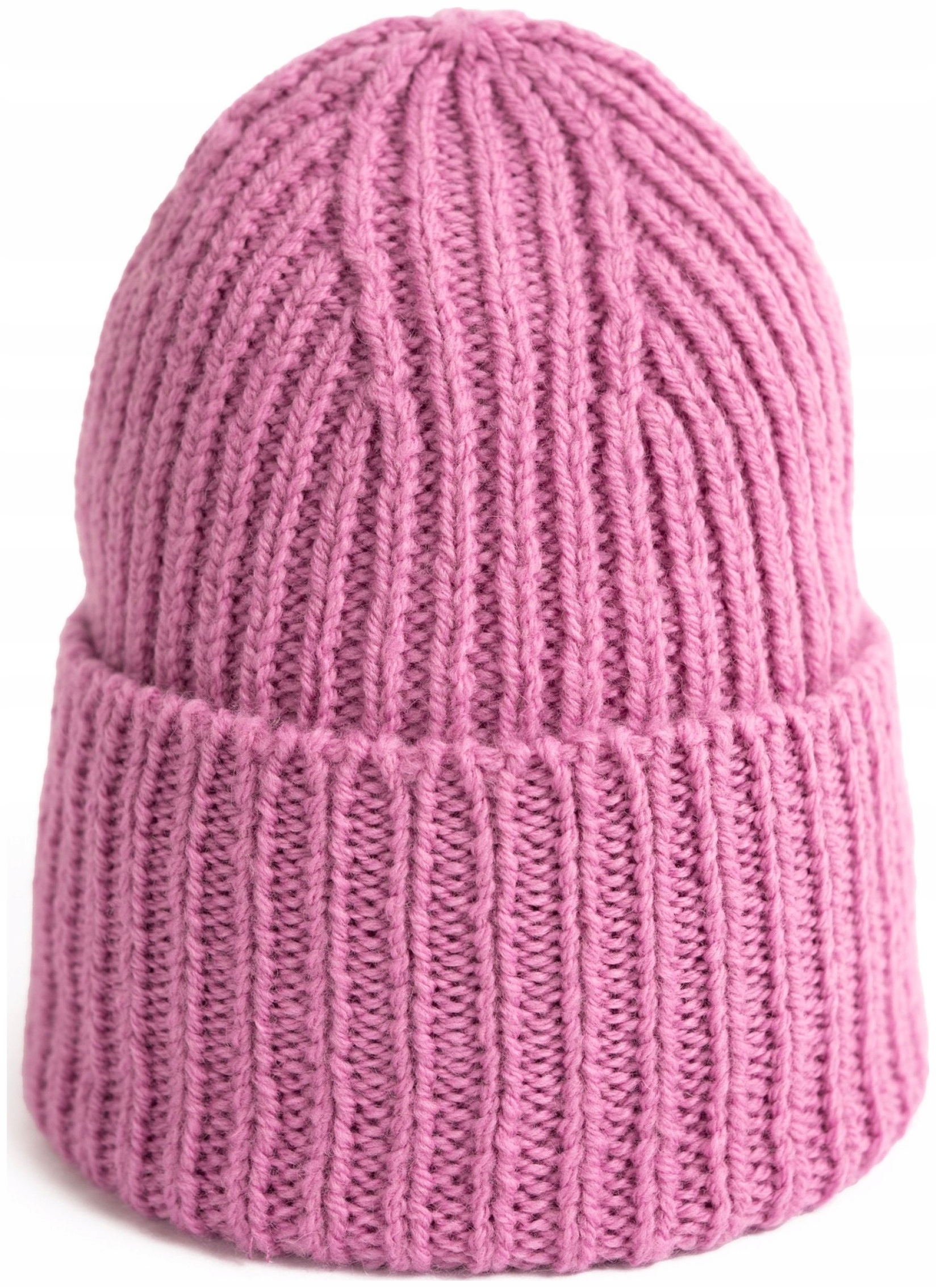 Čepice vlněná buková dámská, pánská, přírodní vlna-virgin růžová