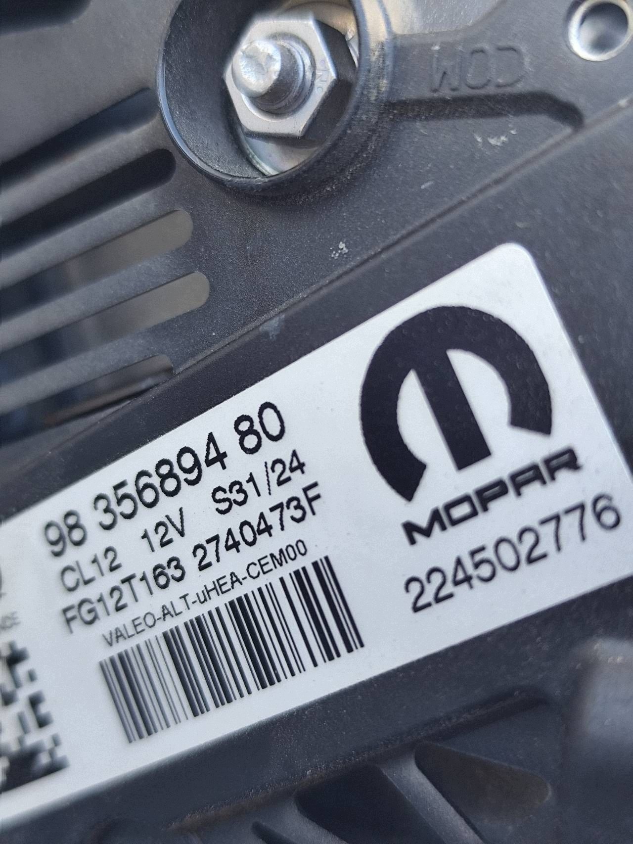 OPEL MOKKA II B alternator 9835689480