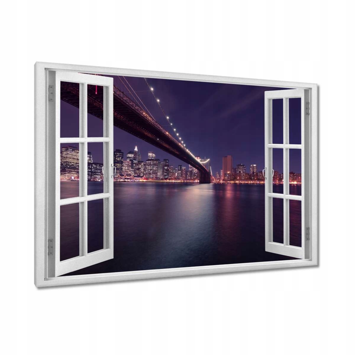 Obrazy 120x80 Most v noci Usa New York