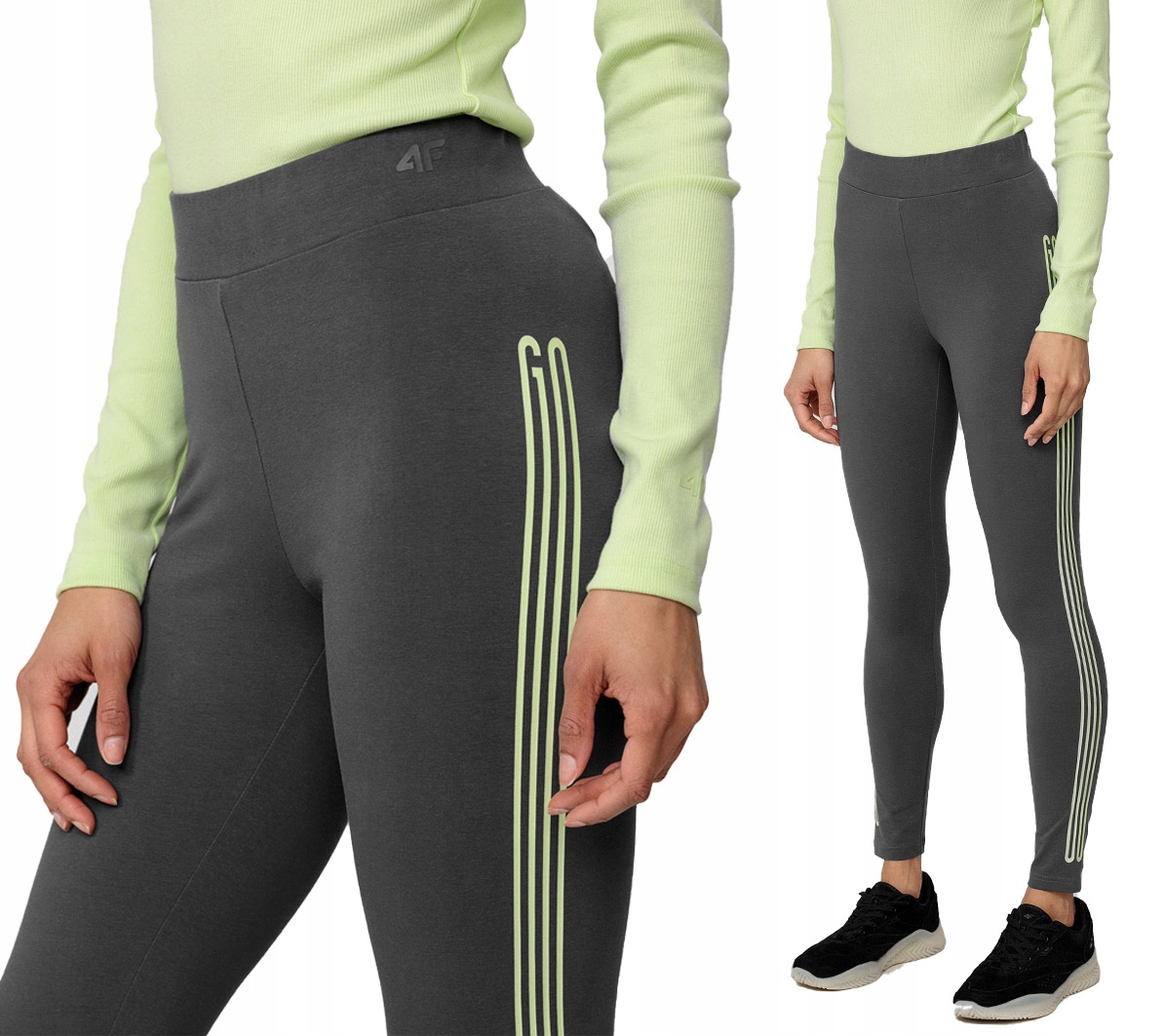 

Legginsy damskie 4F LEG010 bawełniane szare XL